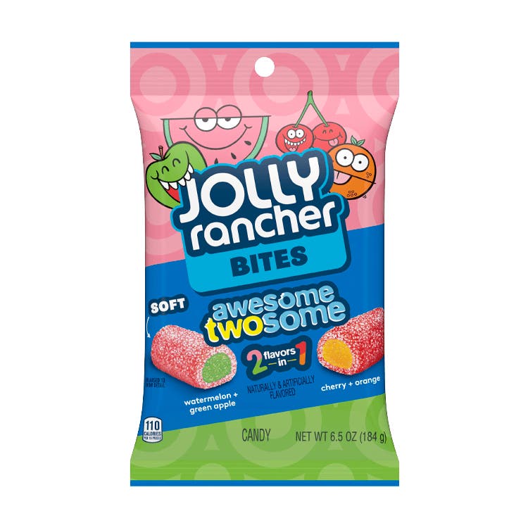 bag of jolly rancher awesome twosome original flavors chewy candy