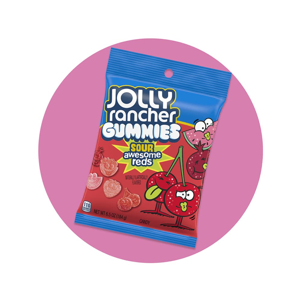 bag of jolly rancher gummies sour awesome reds candy