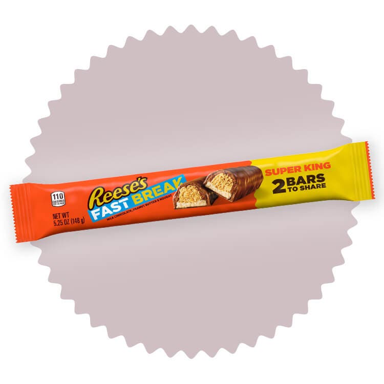 pack of reeses fast break milk chocolate peanut butter super king size candy bars