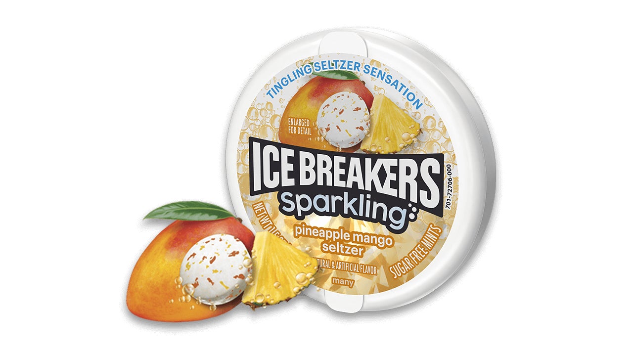 ice breakers sparkling pineapple mango