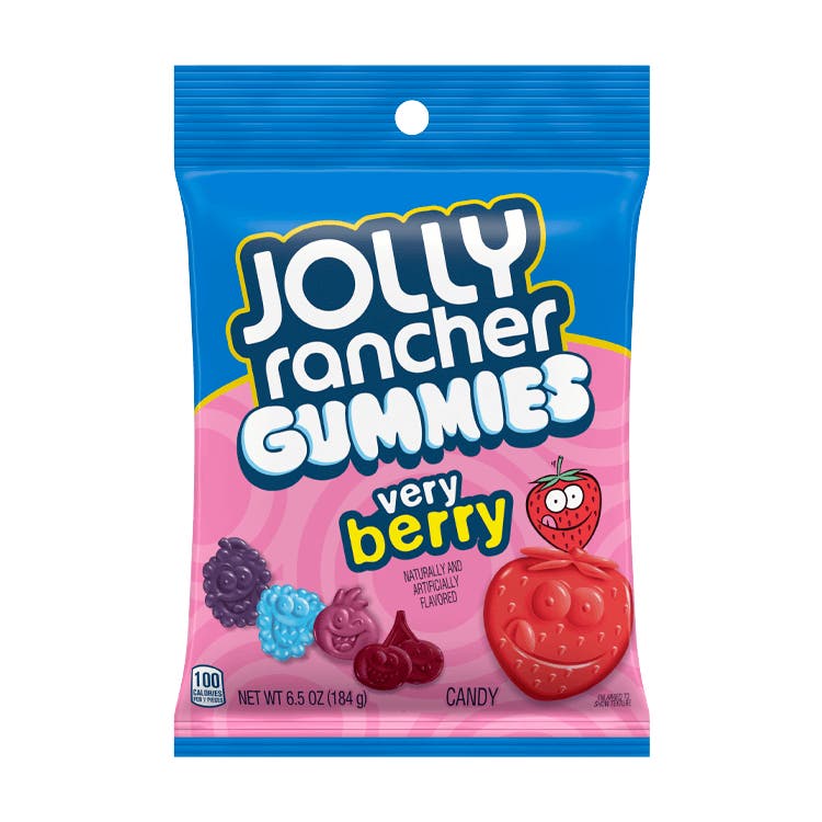 bag of jolly rancher gummies very berry candy