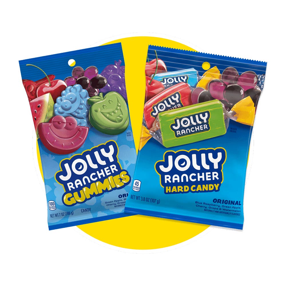 bags of jolly rancher original flavors gummies and hard candies
