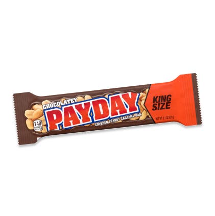 chocolatey payday king size candy bar