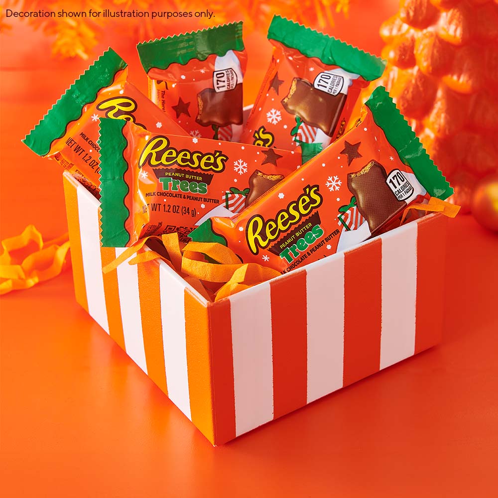 present filled with reeses trees