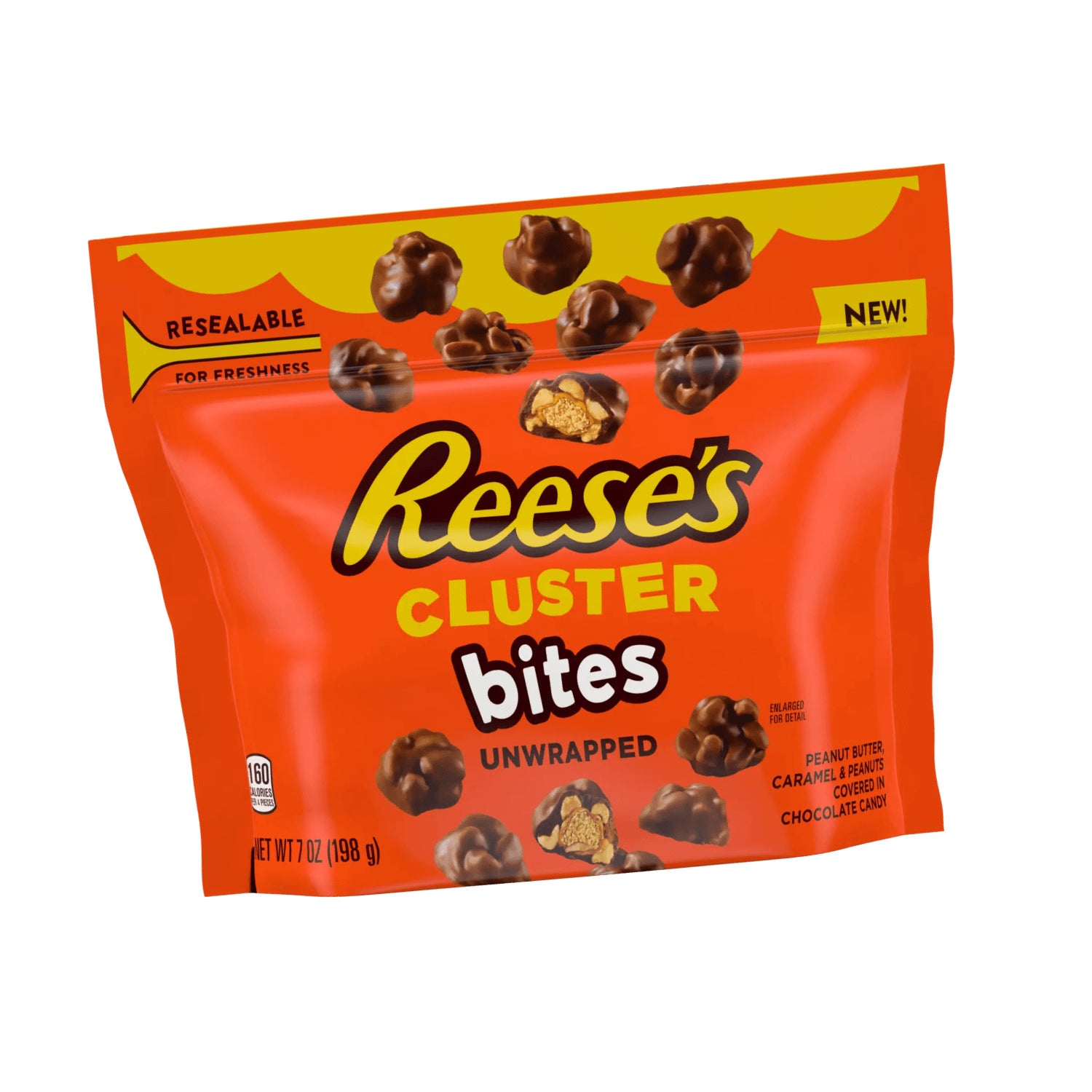 bag of Reese's Cluster Bites PEanut Butter, Caramel and Peanuts Candy