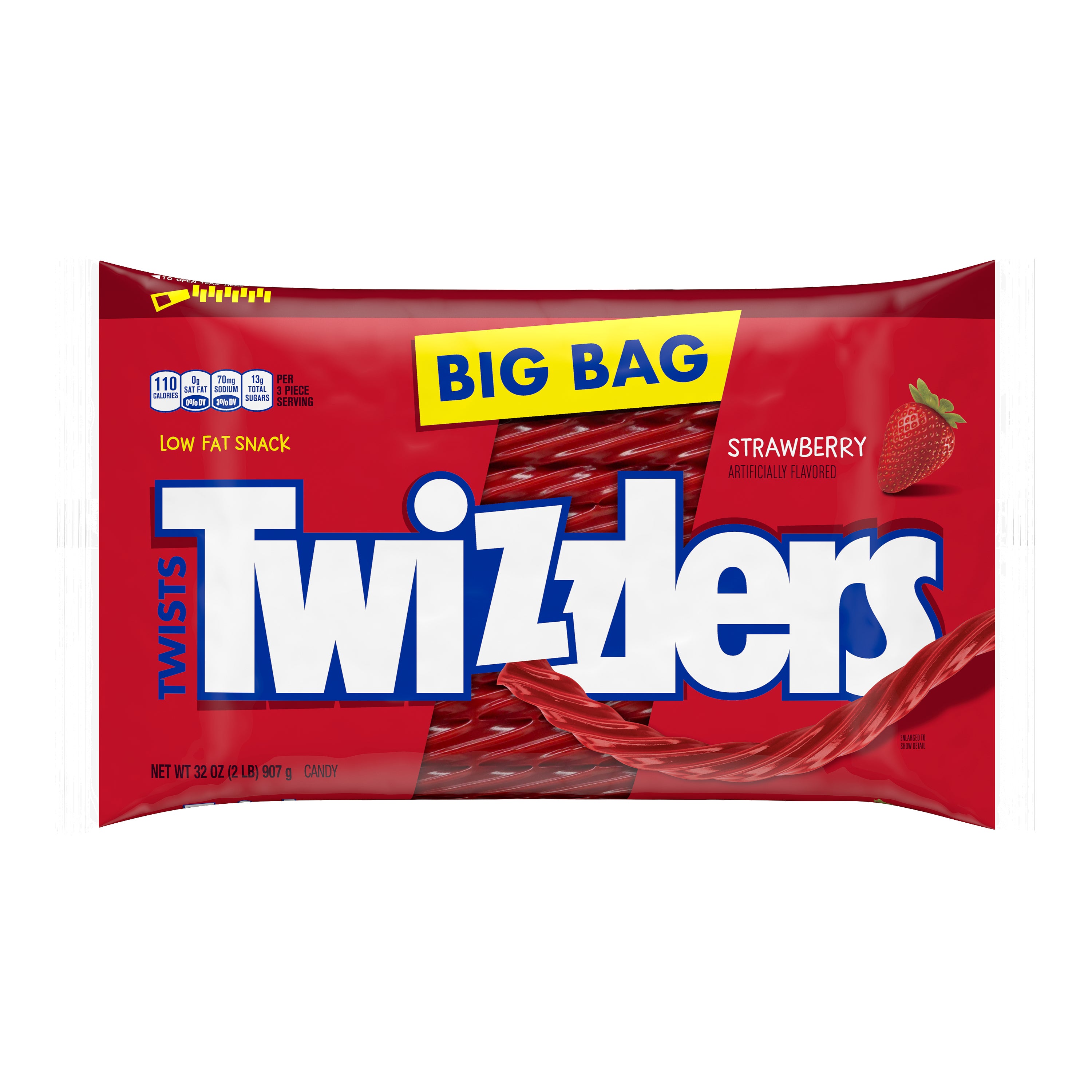 32 ounce bag of twizzlers twists strawberry flavored