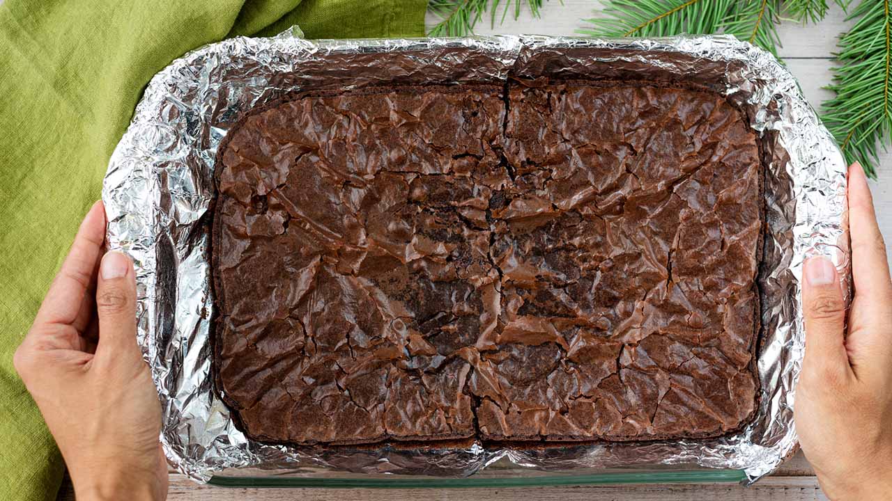 brownies in a pan