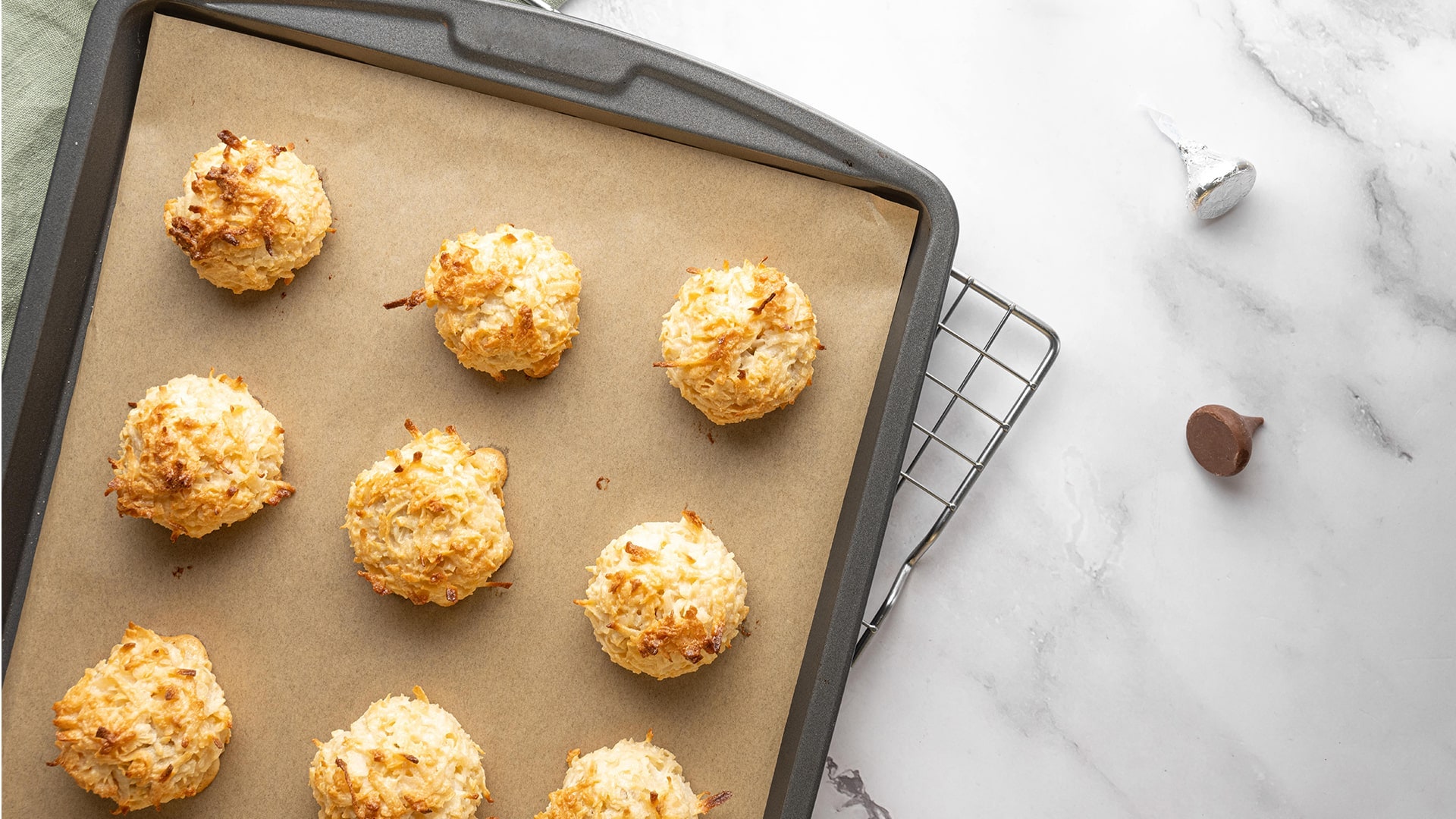 freshly baked coconut macaroons