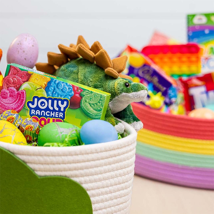 assortment of diy easter baskets for kids