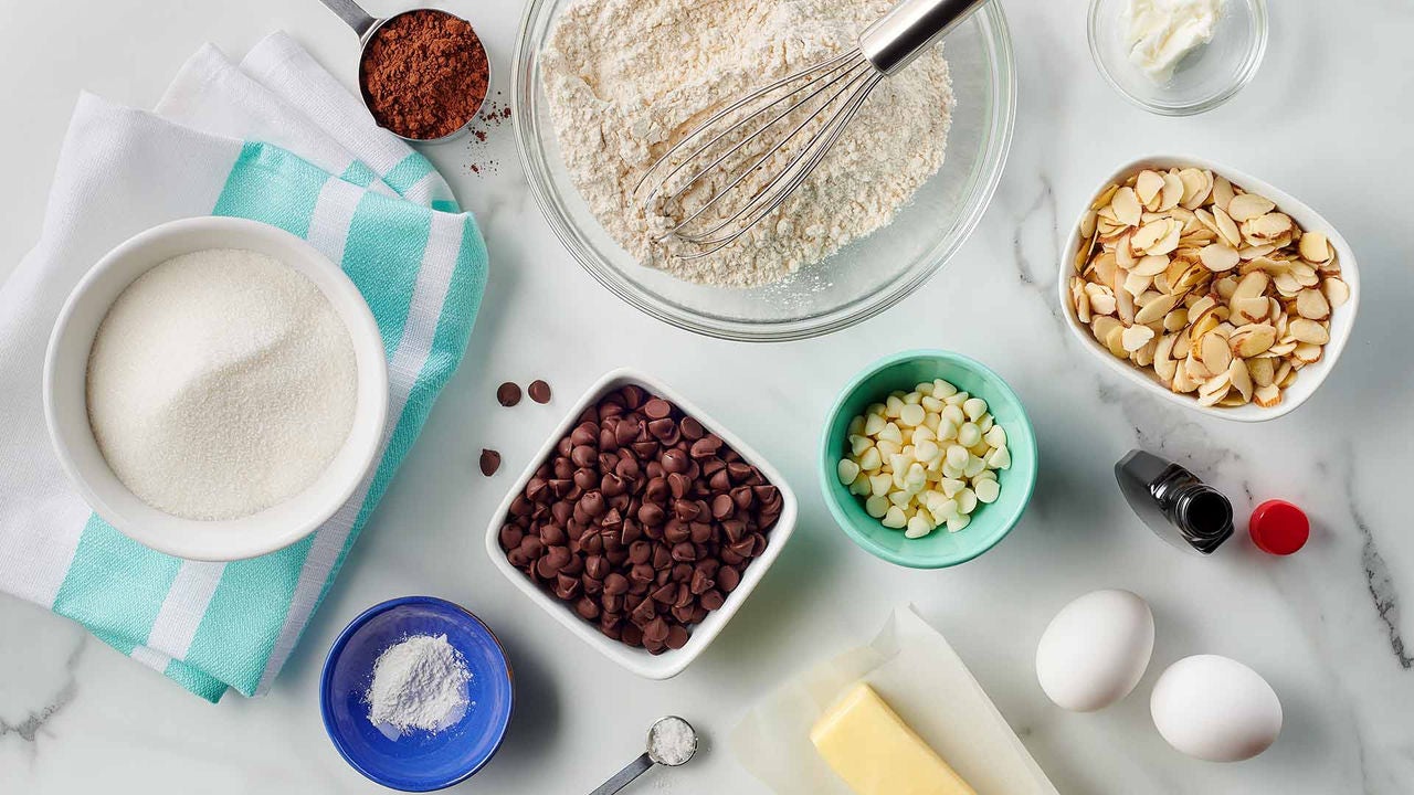 additional cake ingredients separated into individual bowls